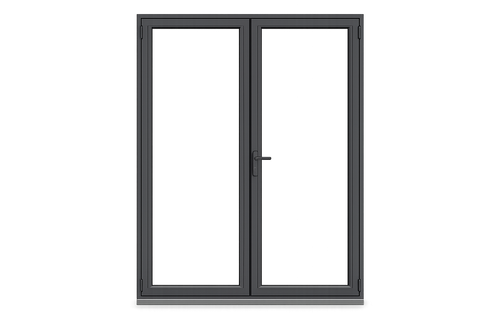 Porte-fenêtre aluminium 2 vantaux gris anthracite