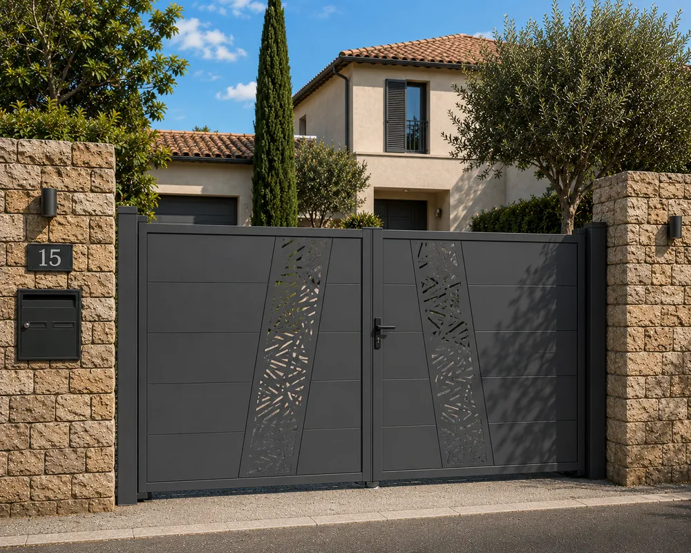 Portail battant aluminium sur mesure